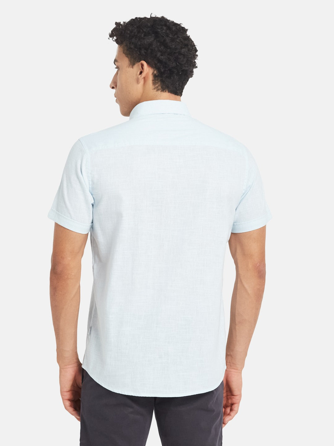 METTLE SS25 Spread Collar Cotton Casual Shirt