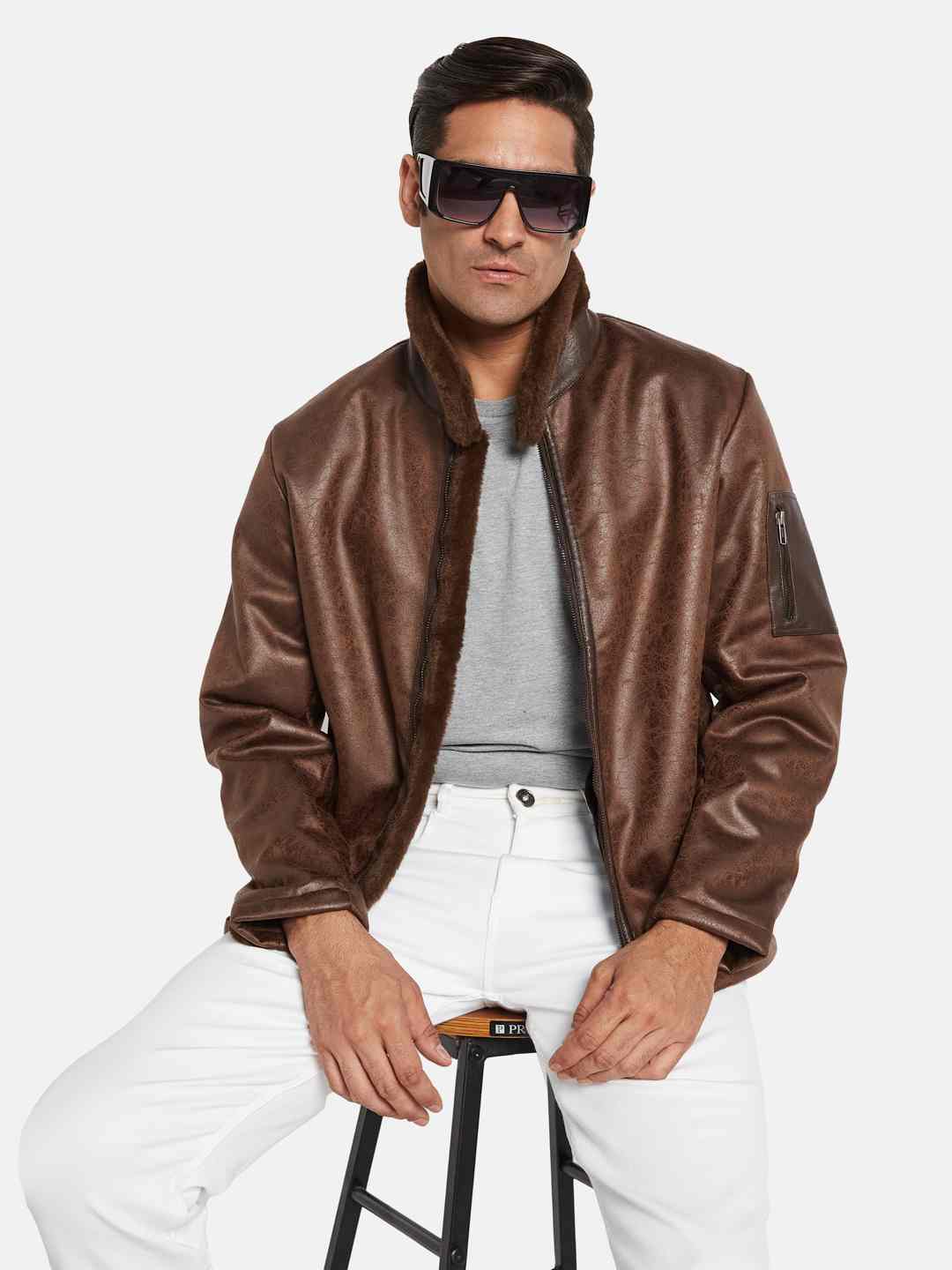 METTLE Men Suede Jacket