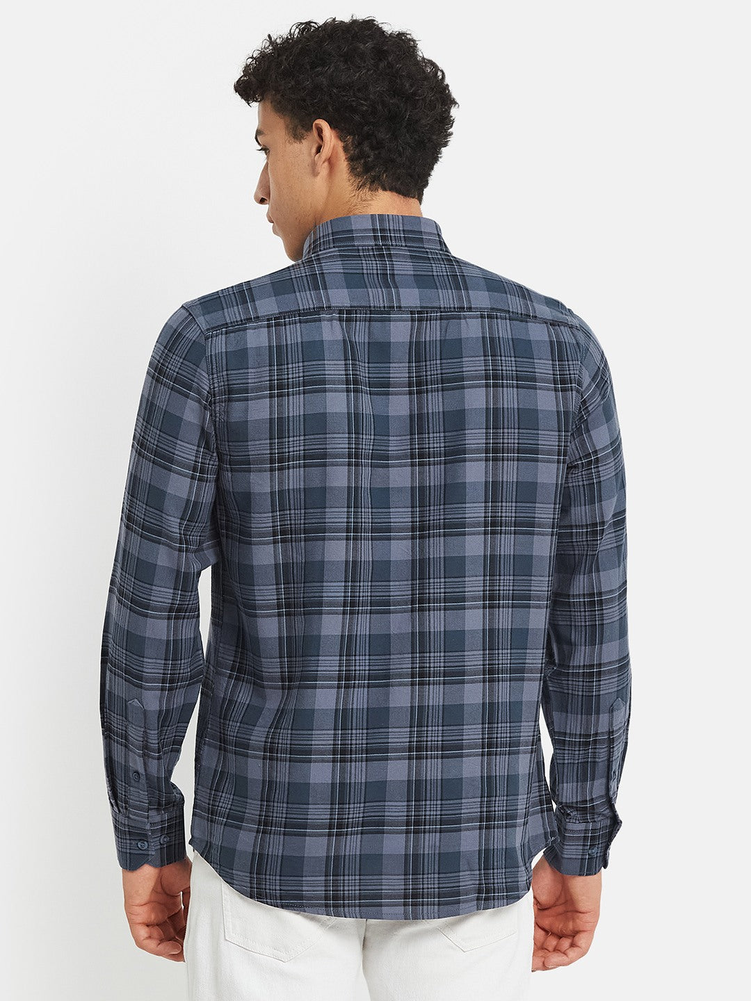 METTLE SS25 Checked Cotton Casual Shirt