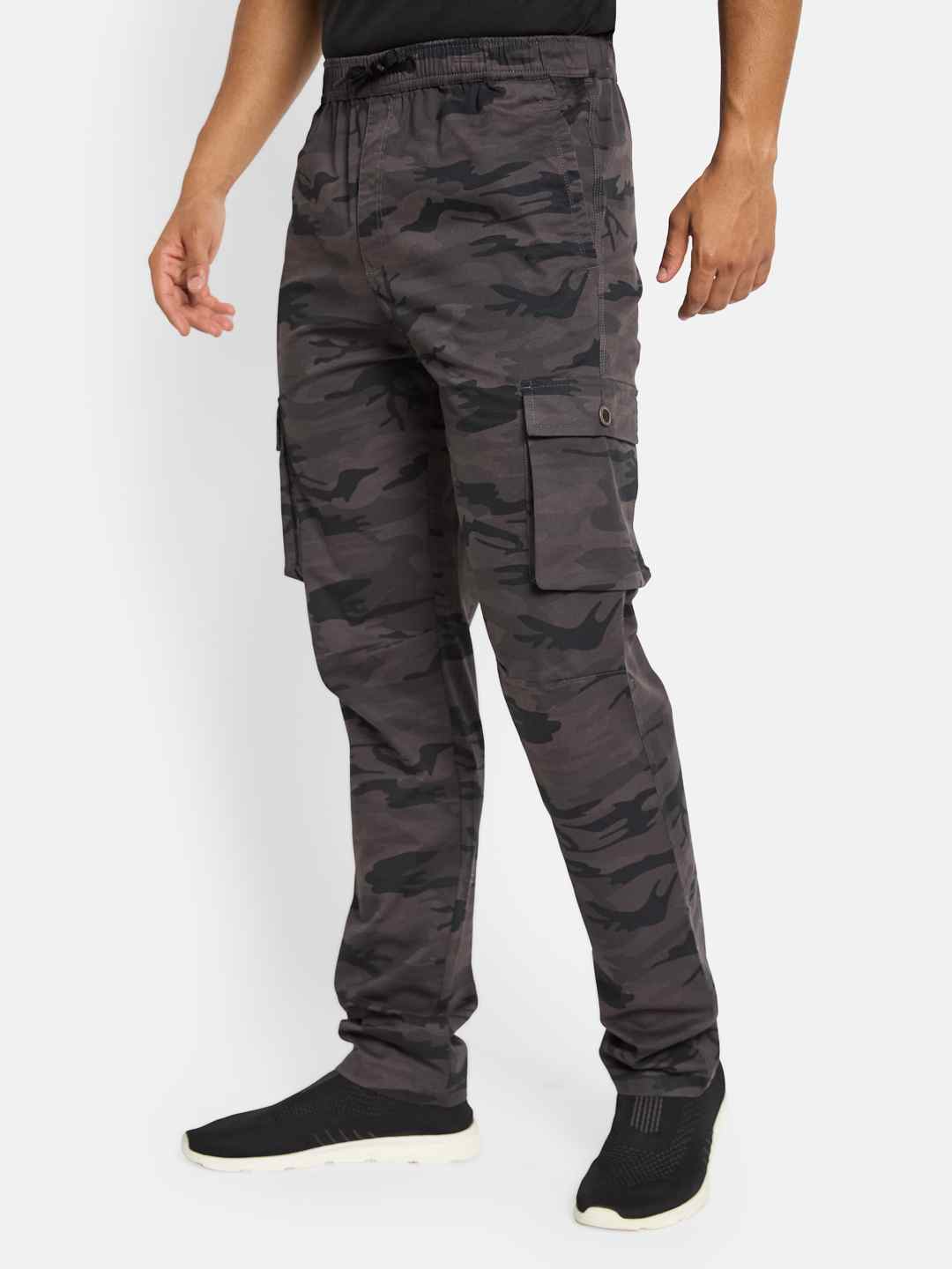 Octave Men Cotton Printed Mid-Rise Track Pants