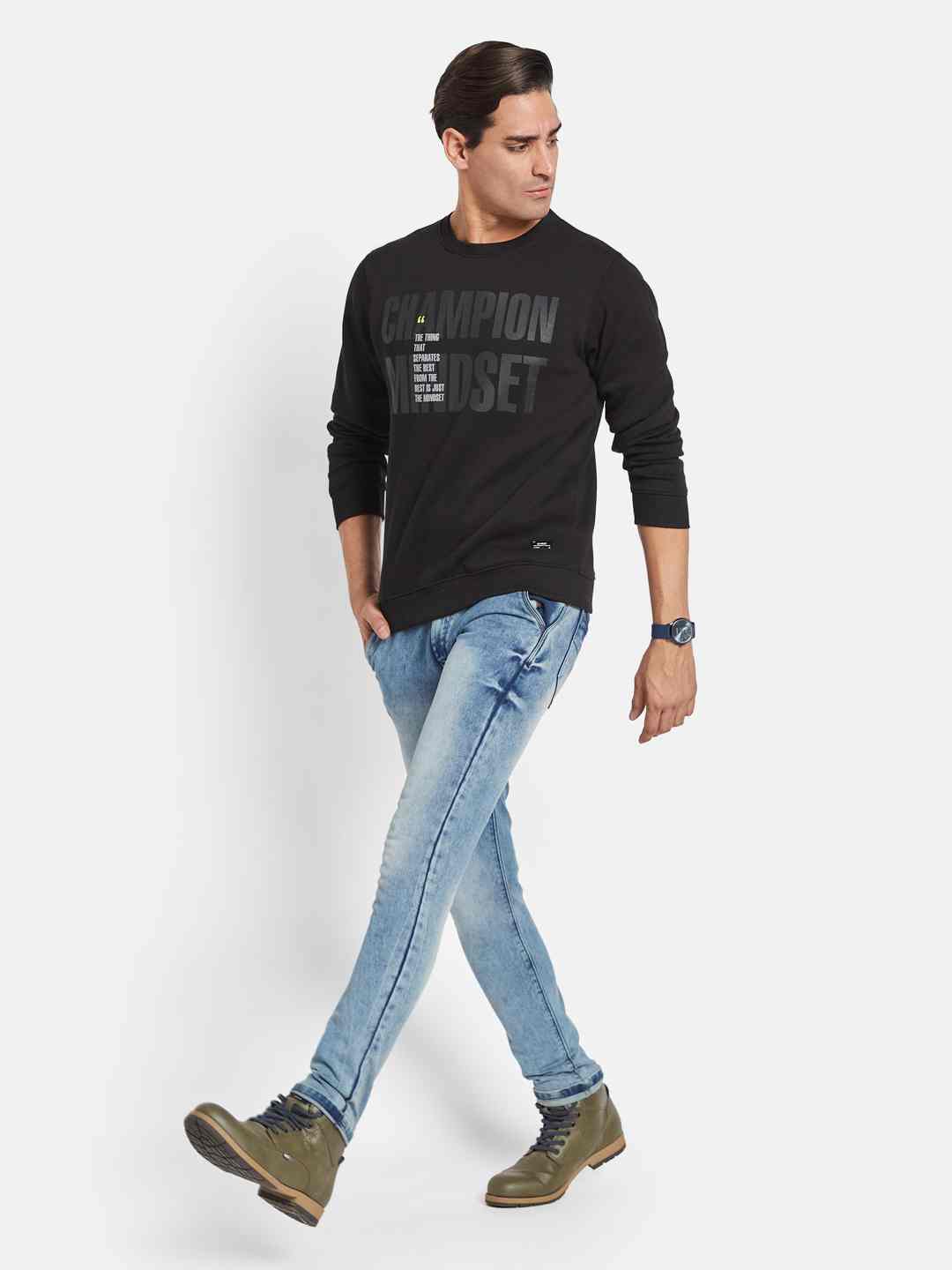 Octave Men Printed Pullover Sweatshirt