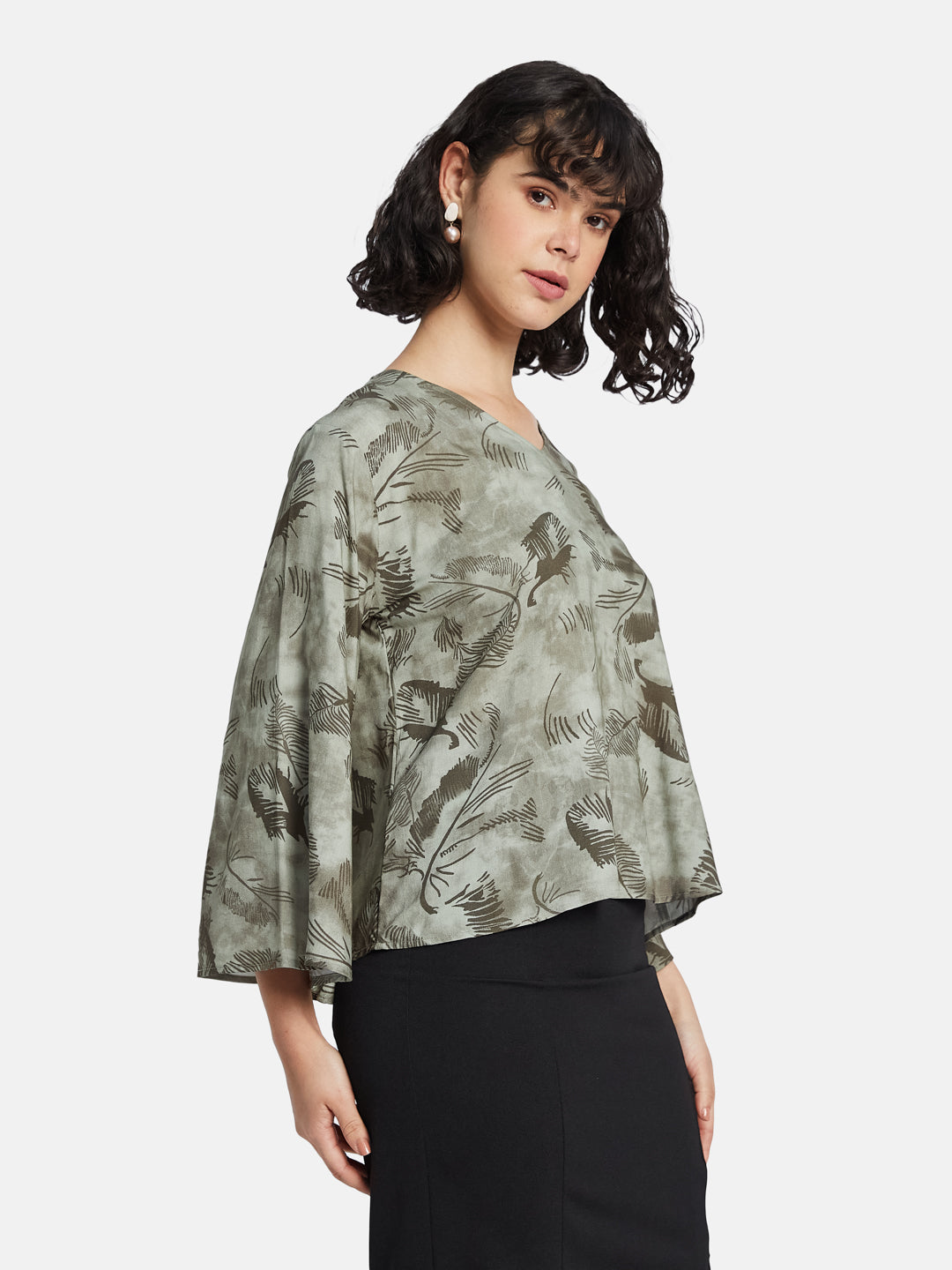 METTLE Floral Print Cotton Top