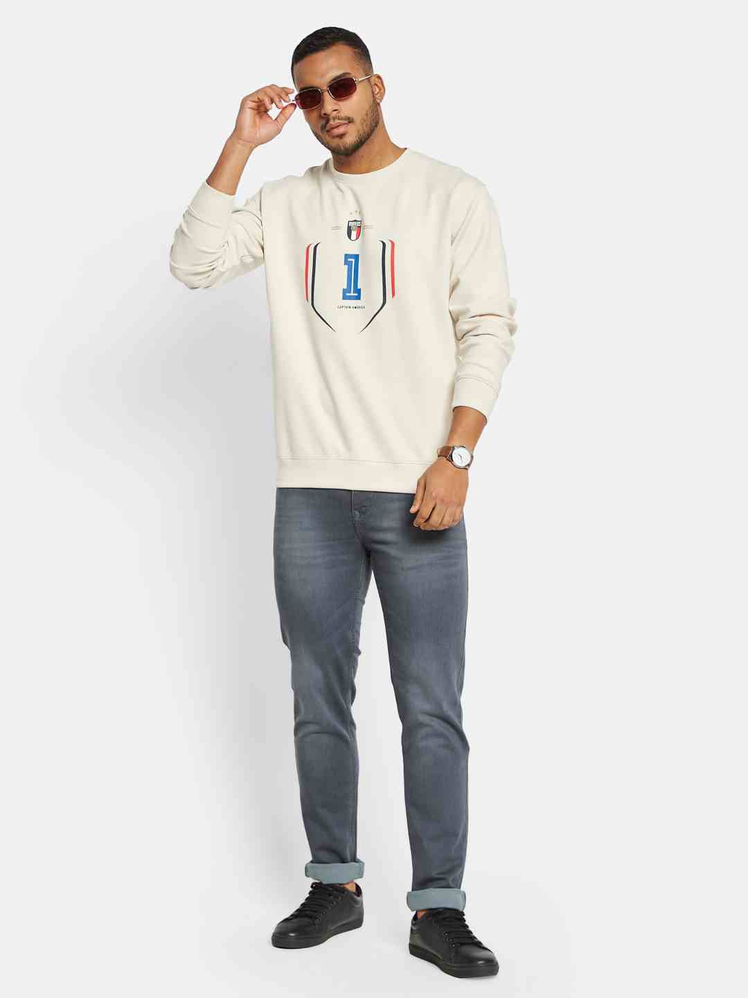 Octave Men Printed Sweatshirt