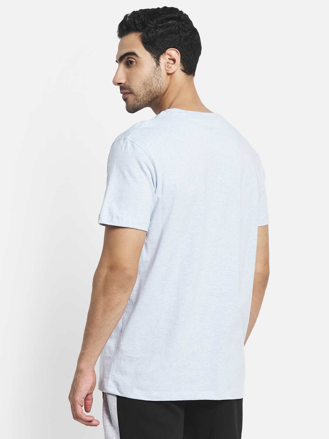 Octave Men Blue Typography Printed T-Shirt