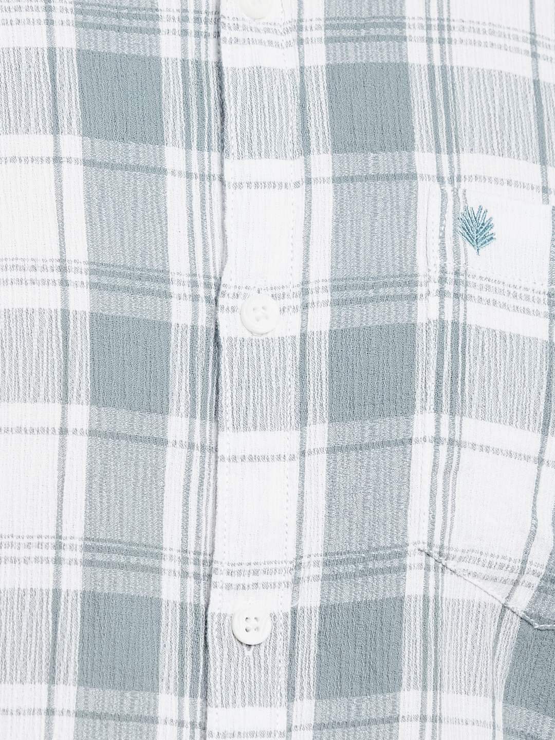 METTLE Men Spread Collar Tartan Checked Cotton Casual Shirt