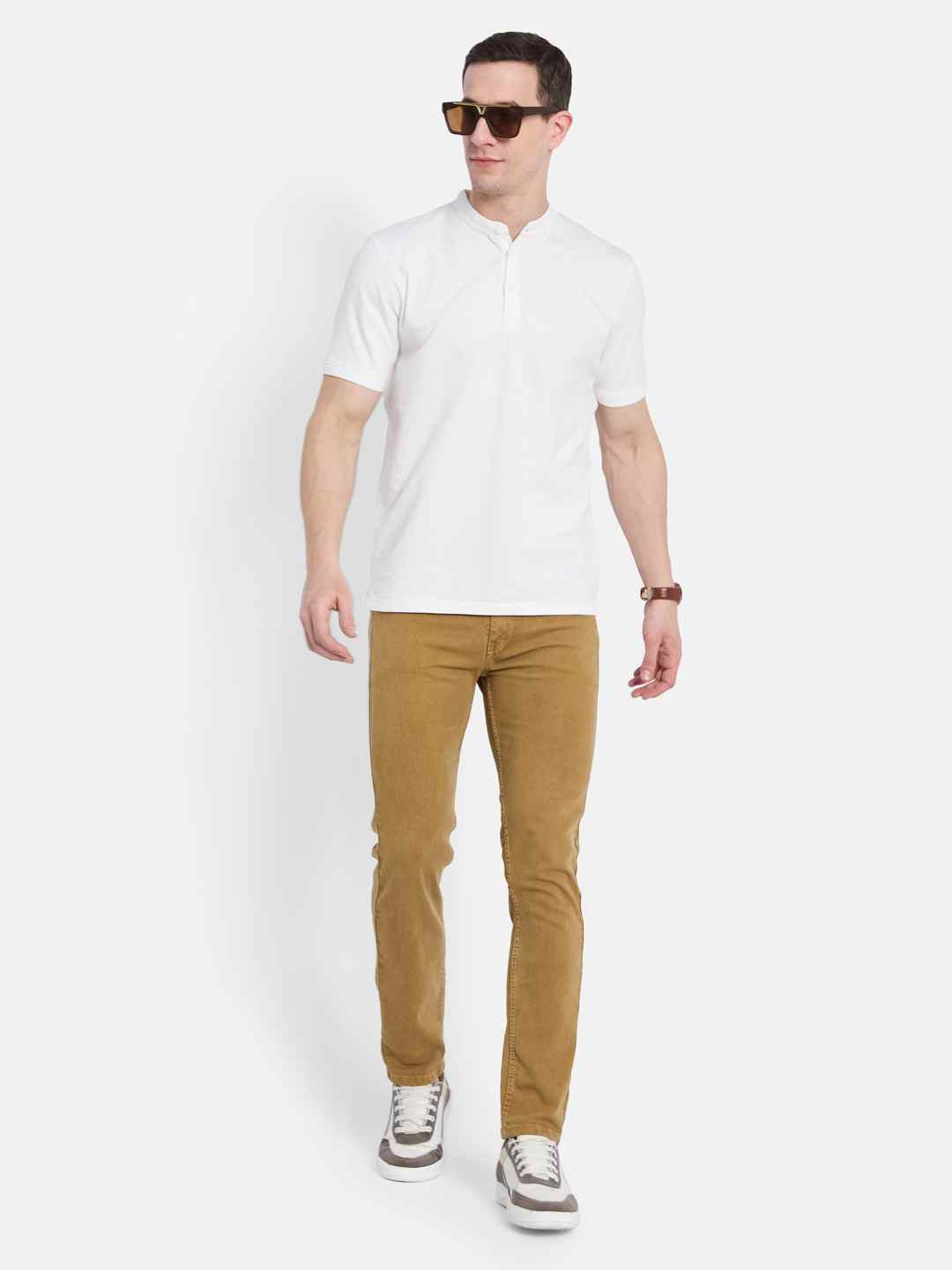Octave Men Mandarin Collar T-shirt