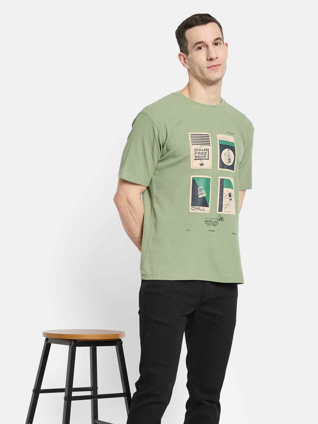 Octave Men Printed T-shirt