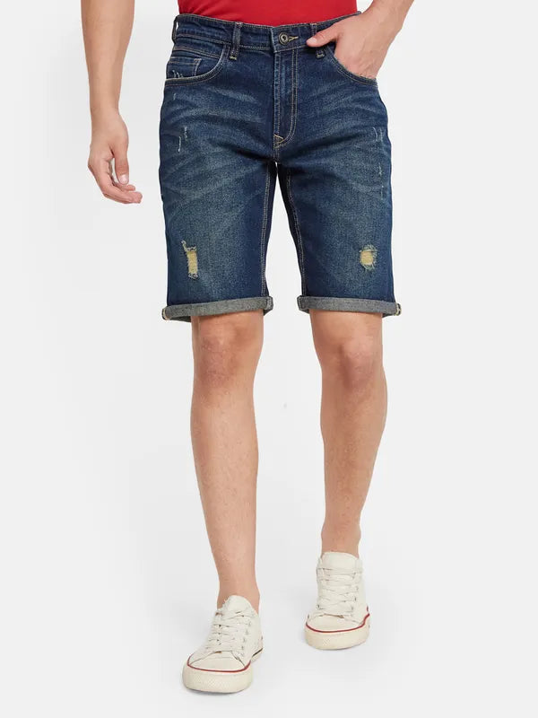 Rugged Denim Long Shorts