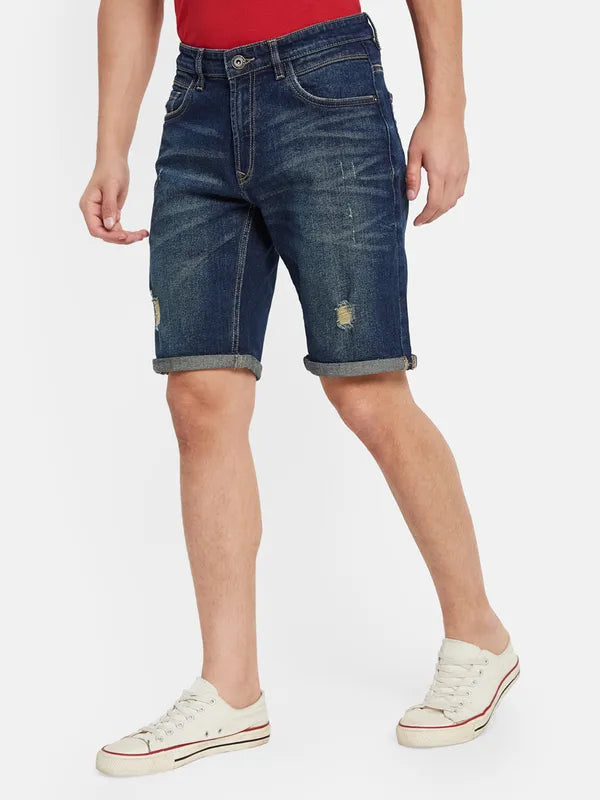 Rugged Denim Long Shorts