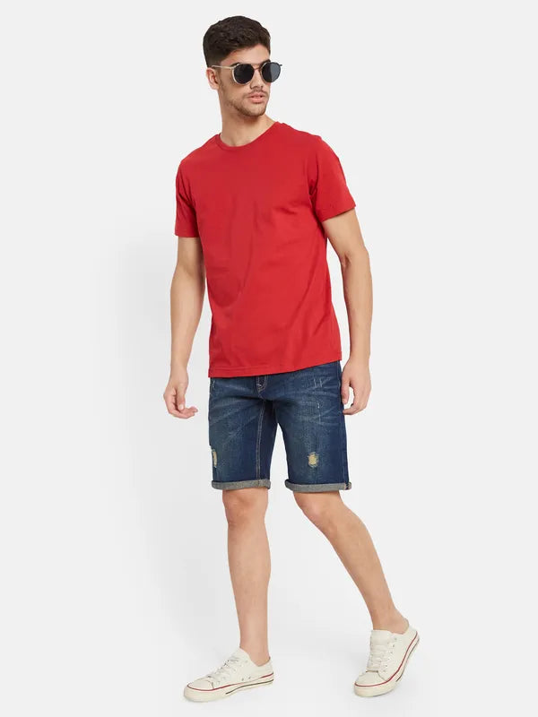 Rugged Denim Long Shorts