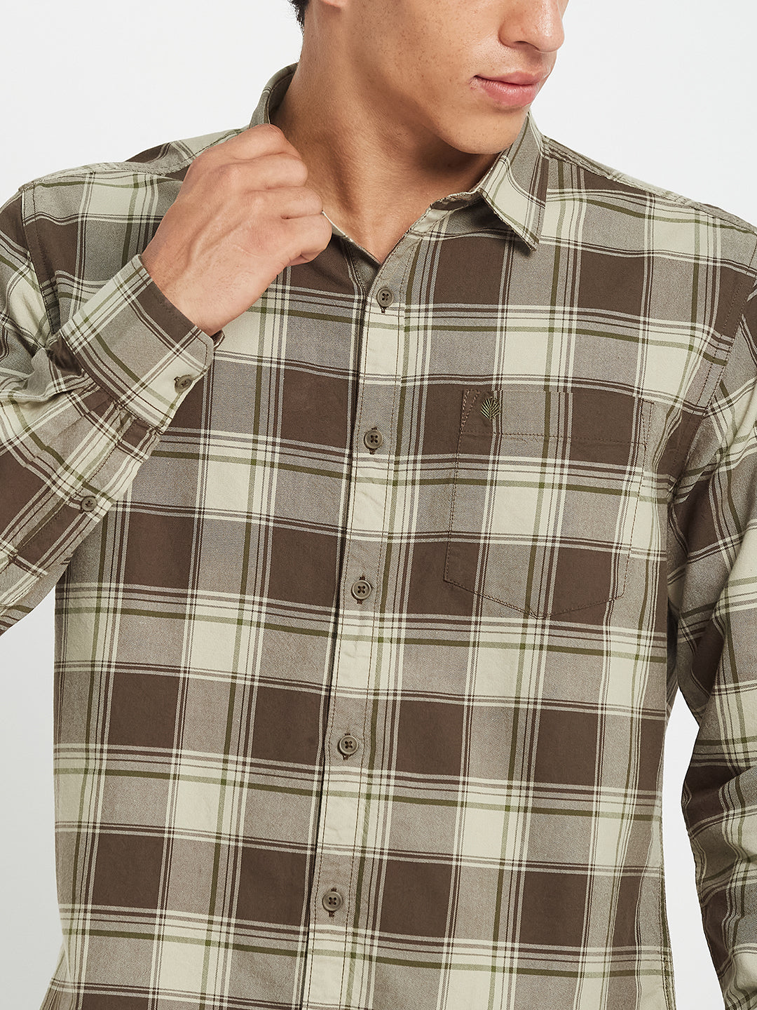 METTLE SS25 Striped Cotton Spread Collar Casual Shirt