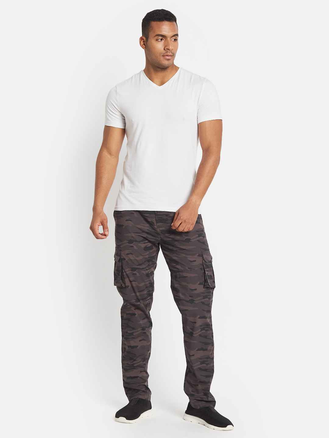 Octave Men Camouflage Printed Cotton Regular Fit Track Pants