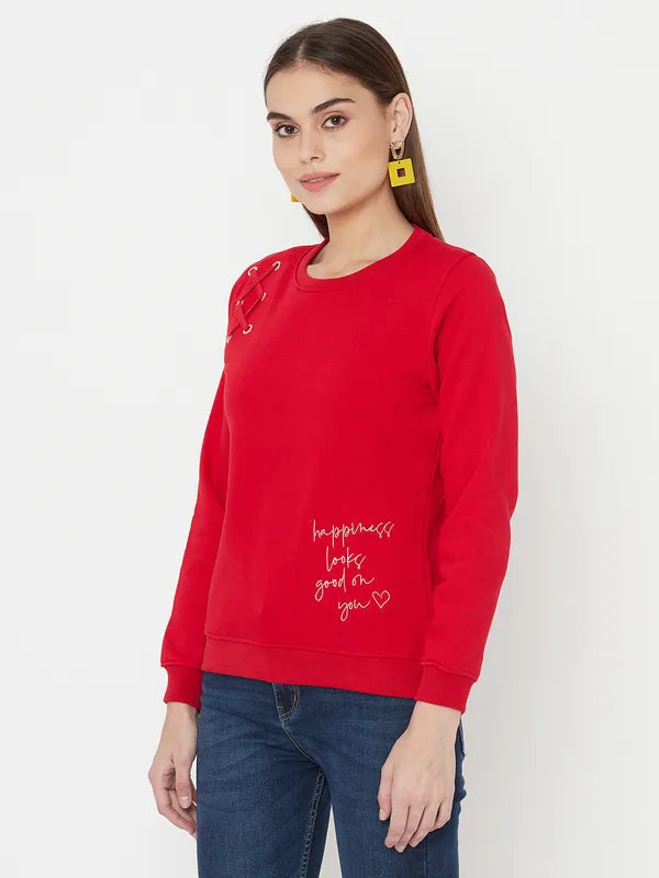Mettle Women Red Sweatshirt