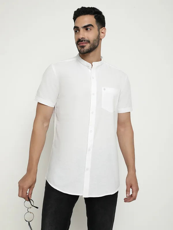 Regular Fit Stand-Up Collar Shirt