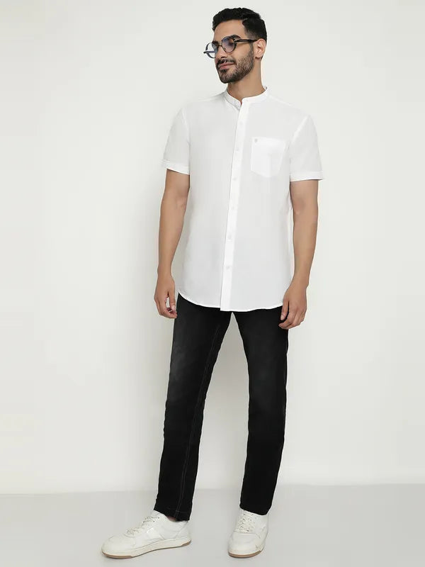Regular Fit Stand-Up Collar Shirt