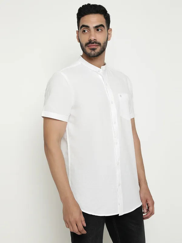 Regular Fit Stand-Up Collar Shirt
