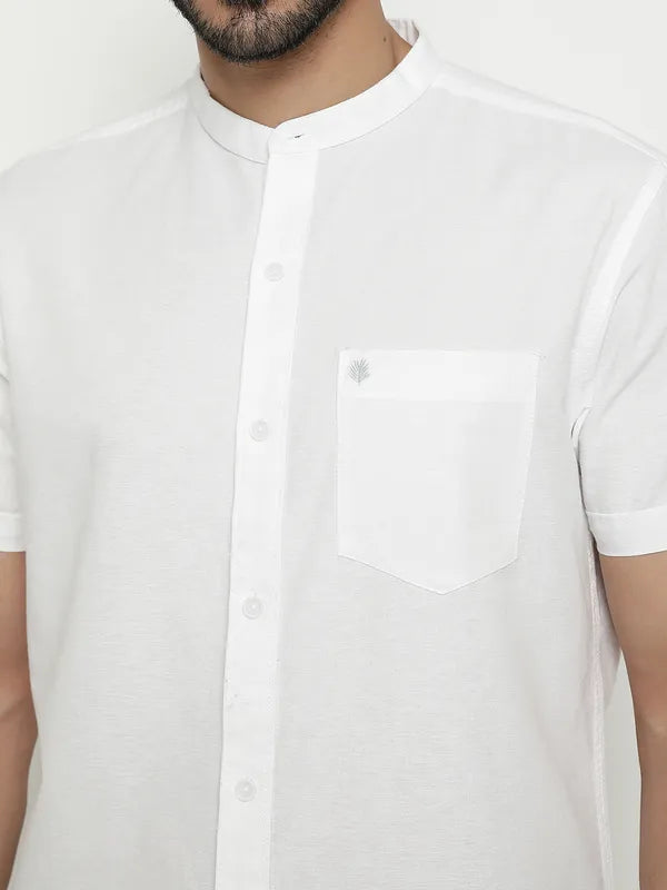 Regular Fit Stand-Up Collar Shirt