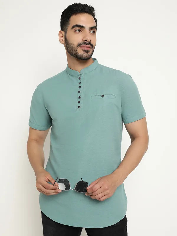 Regular Fit Stand-Up Collar Shirt