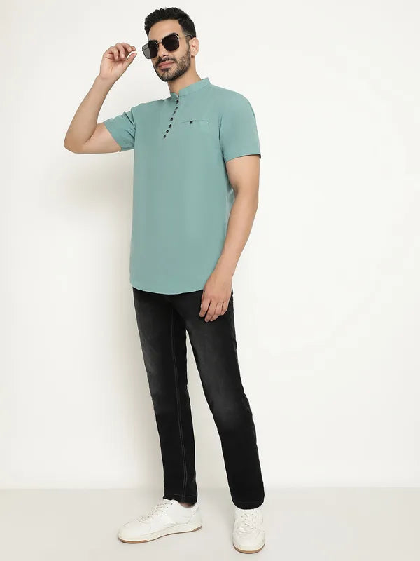 Regular Fit Stand-Up Collar Shirt