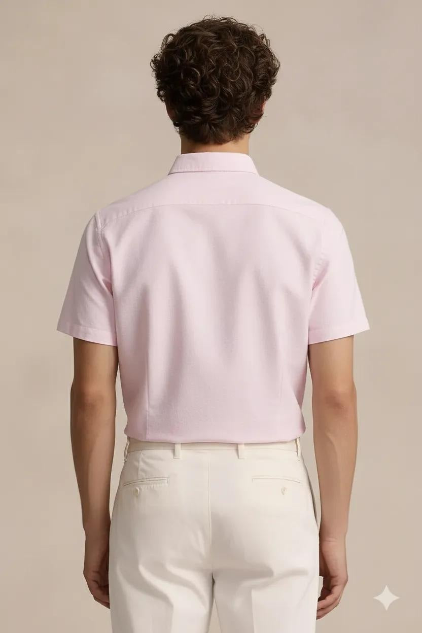 Men Polo Neck Solid Casual Shirt
