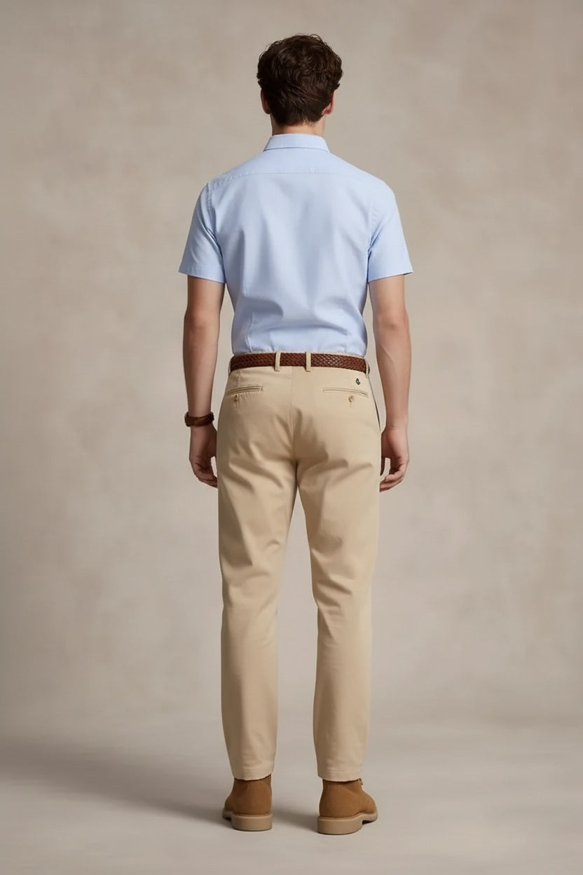 Men Polo Neck Solid Casual Shirt
