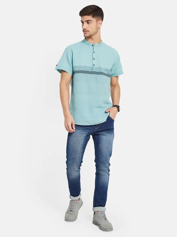 Linen Kurta With Stripes