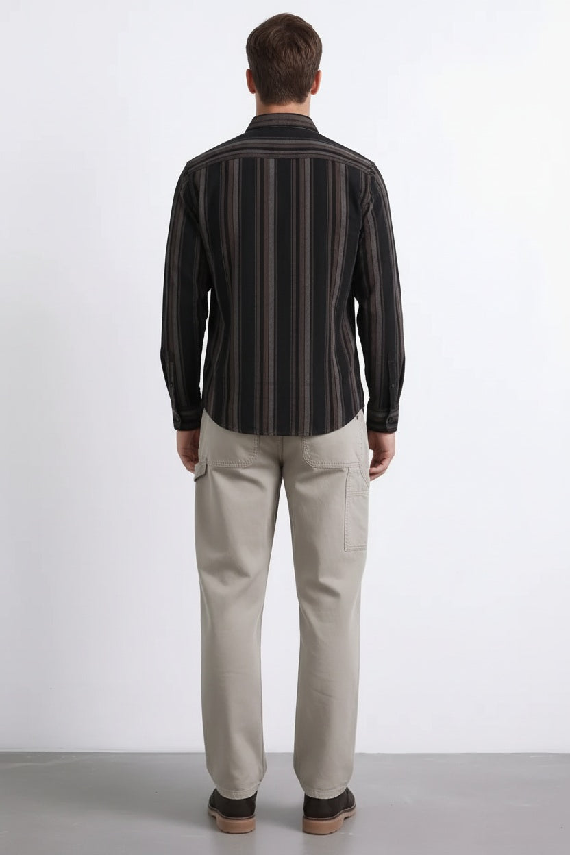Boy Striped Polo Neck Shirt