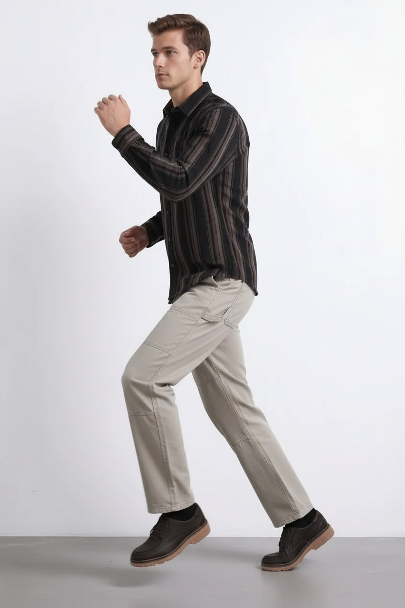 Boy Striped Polo Neck Shirt