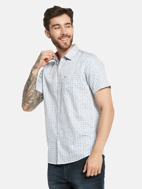 Mettle Opaque Printed Cotton Casual Shirt