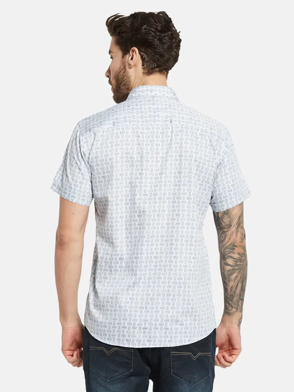 Mettle Opaque Printed Cotton Casual Shirt