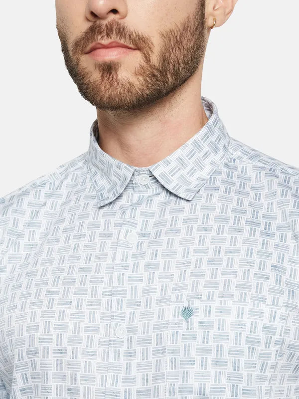 Mettle Opaque Printed Cotton Casual Shirt