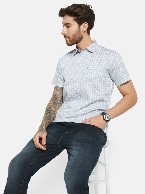 Mettle Opaque Printed Cotton Casual Shirt