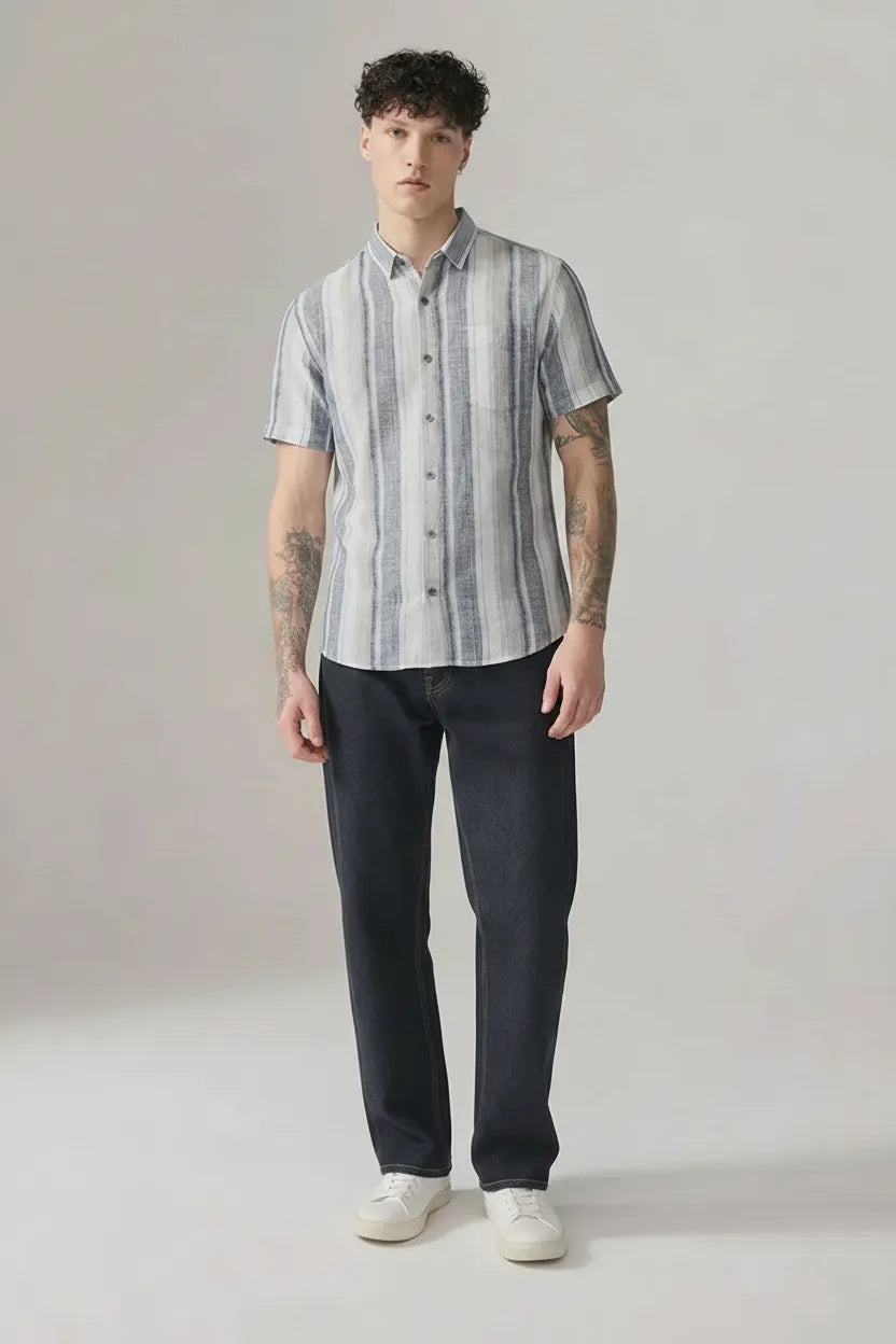 Men Striped Casual Shirt
