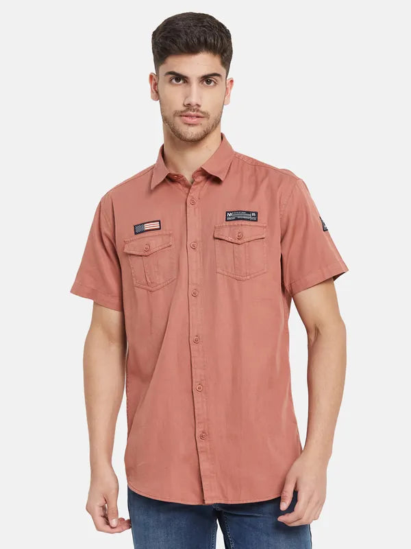 Half Sleeve Shirt With Double Chest Pockets