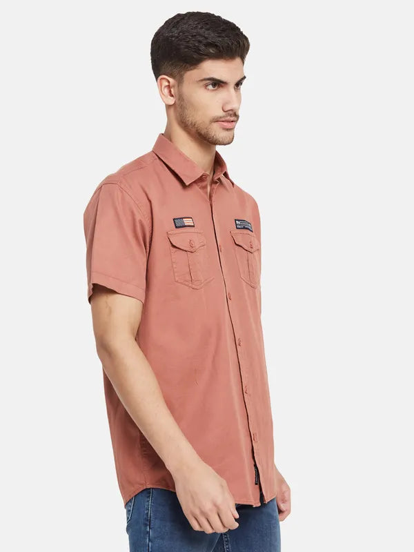 Half Sleeve Shirt With Double Chest Pockets