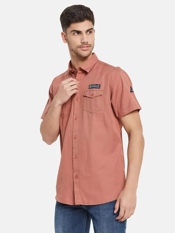 Half Sleeve Shirt With Double Chest Pockets