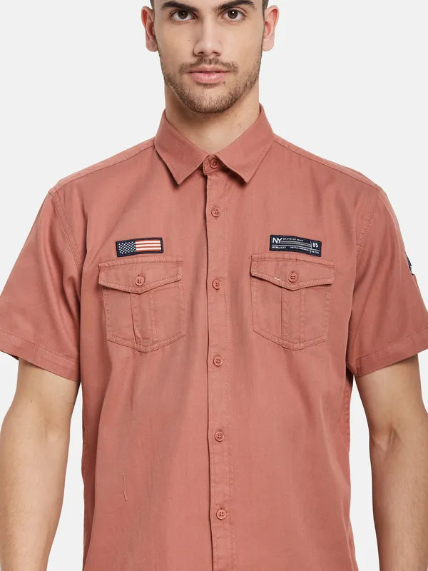 Half Sleeve Shirt With Double Chest Pockets