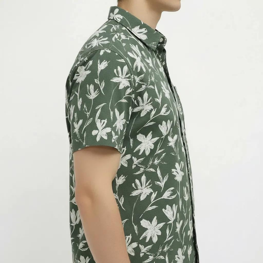 METTLE Men Floral Printed Casual Shirt