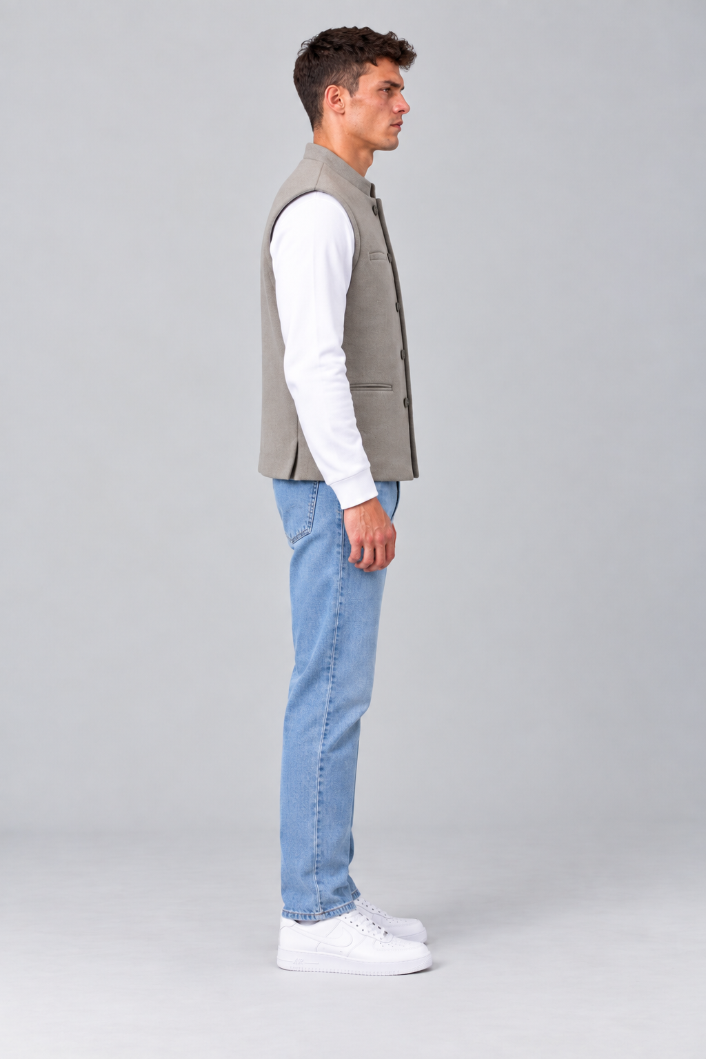 Men’s Regular Fit Waistcoat – Natural