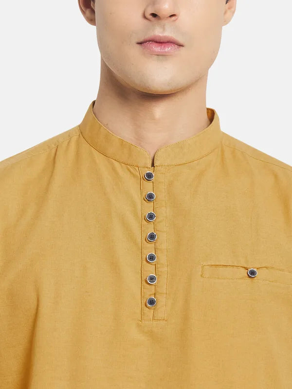 Mettle Men Yellow Casual Shirt