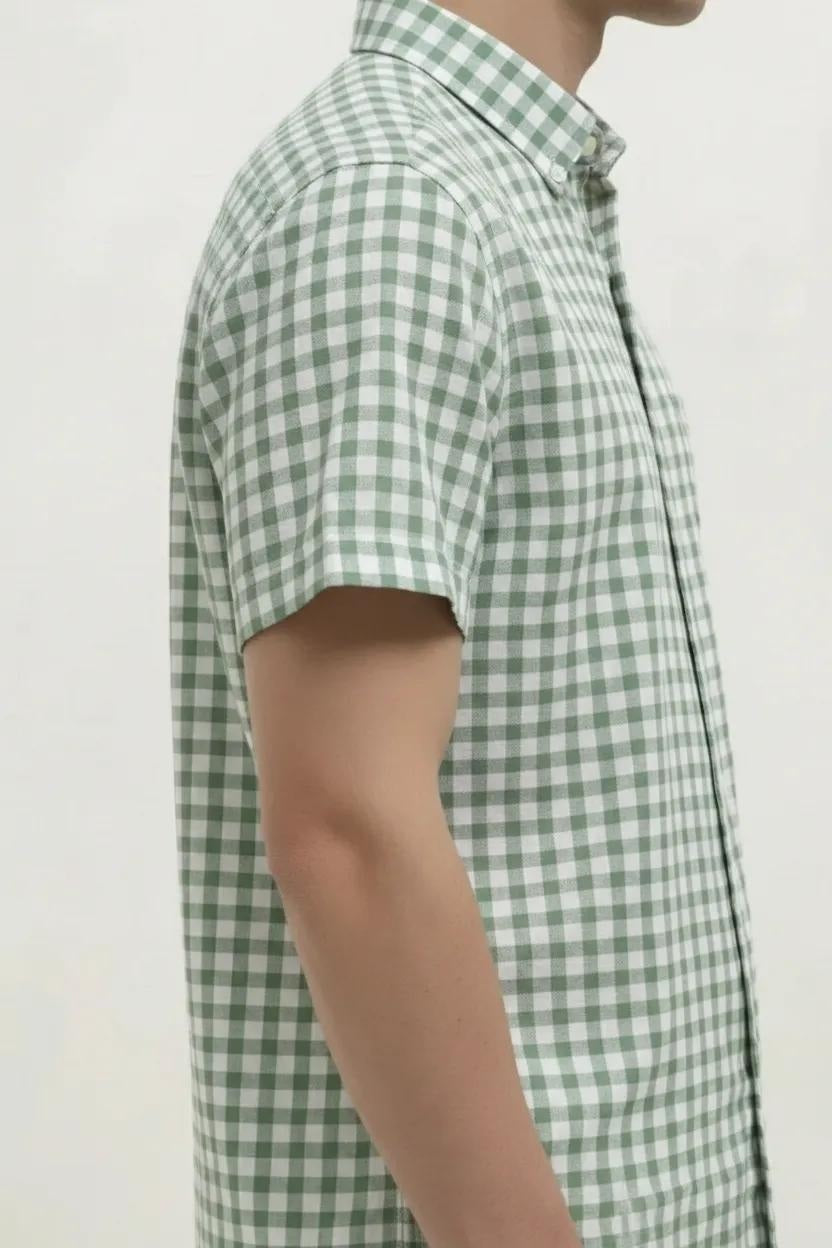 Men Gingham Checks Checked Casual Shirt