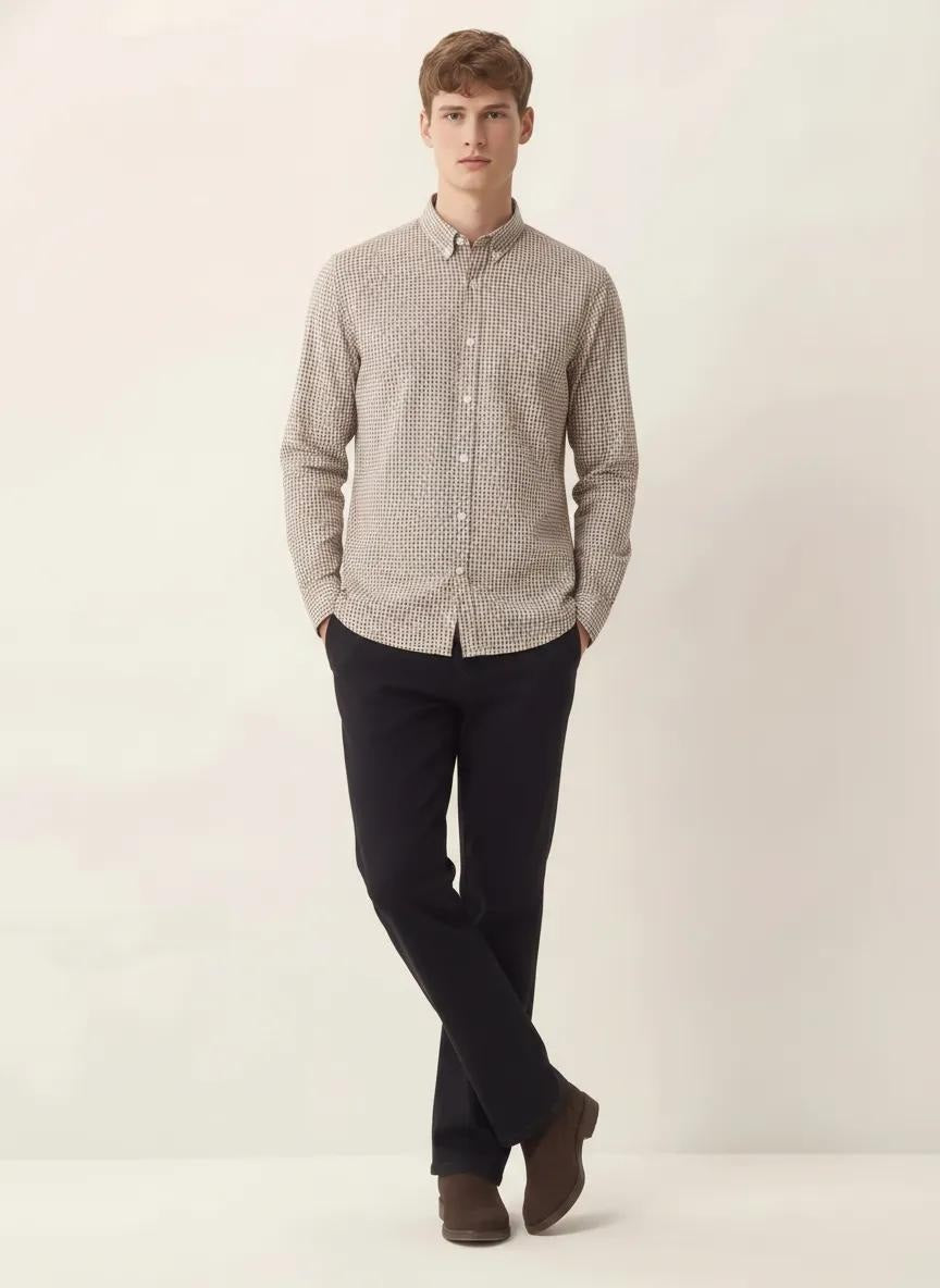 Men Gingham Checks Checked Casual Shirt
