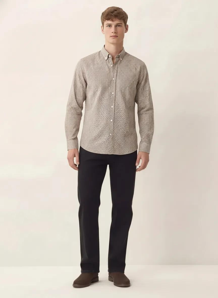 Men Gingham Checks Checked Casual Shirt