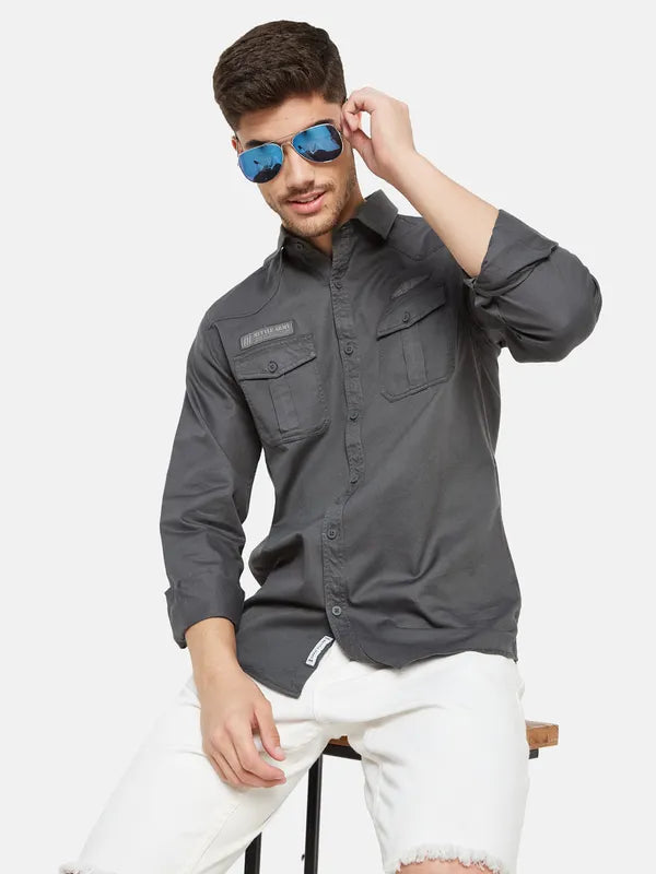 Double Chest Pocket Basic Shirt