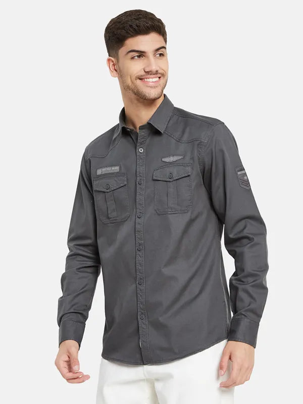 Double Chest Pocket Basic Shirt