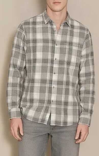 Men Light Olive Tartan Checks Checked Casual Shirt