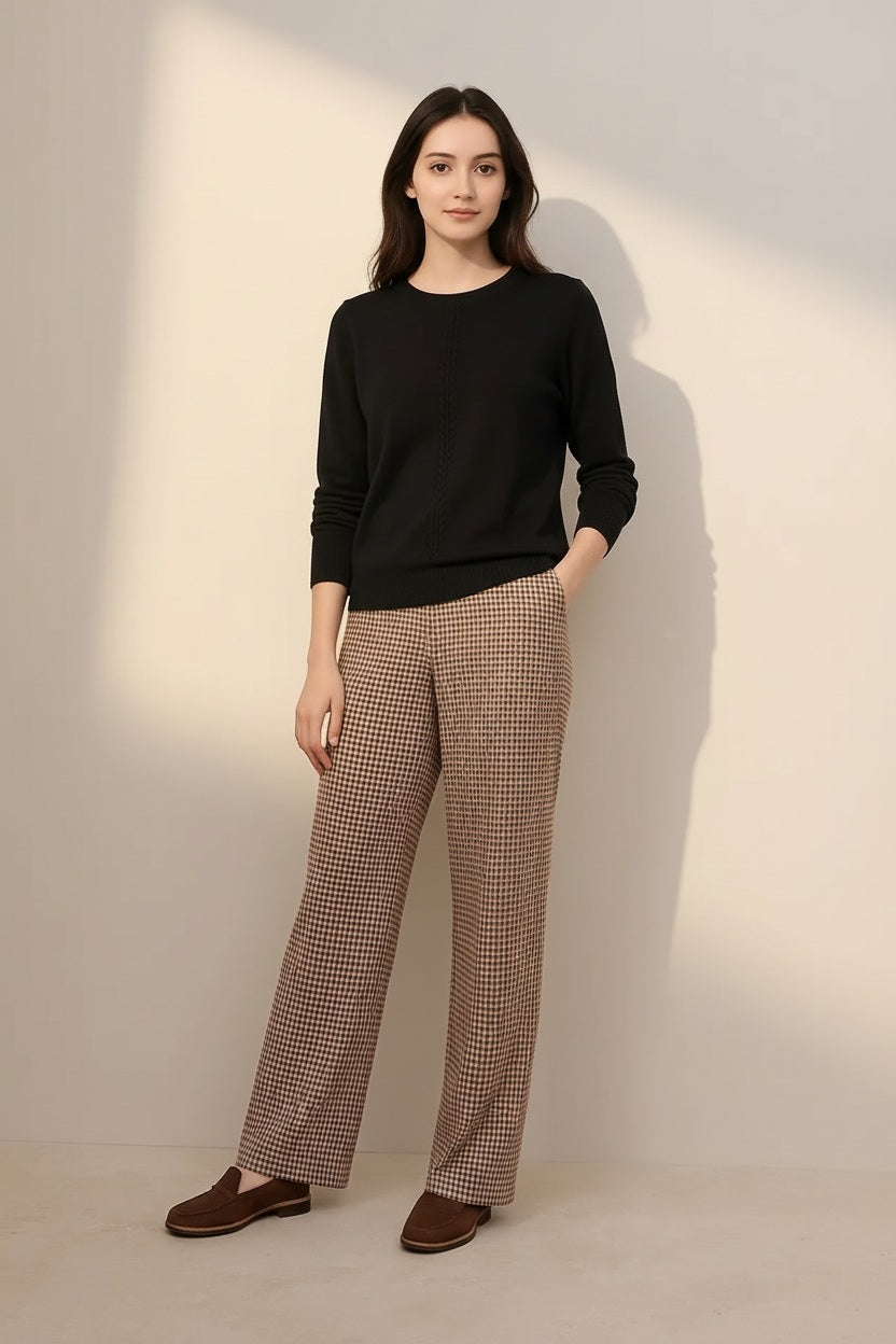 Women Solid Round Neck Sweater