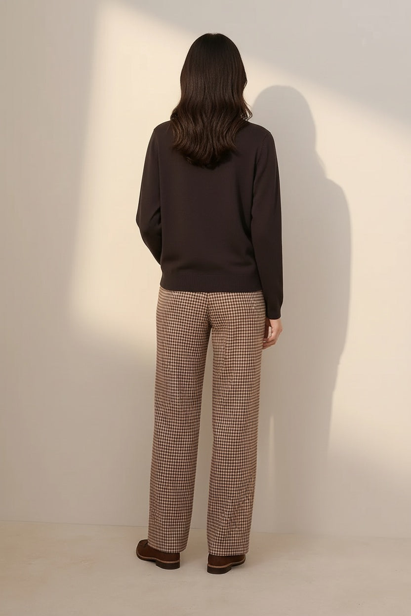 Women Solid Round Neck Sweater