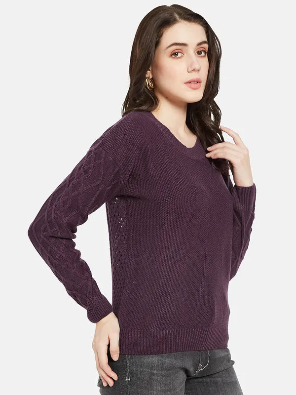 Mettle Women Purple Pullover