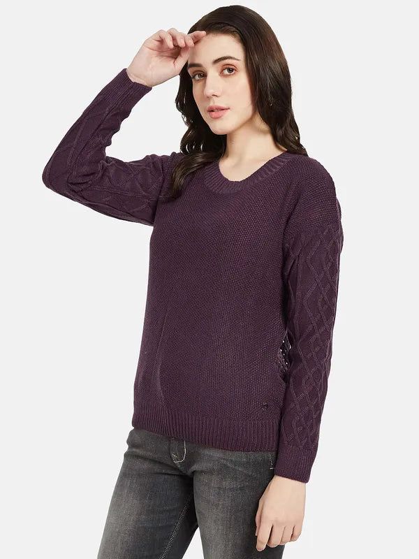 Mettle Women Purple Pullover